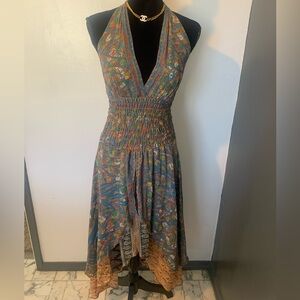 Free People Colorful High Low Dress